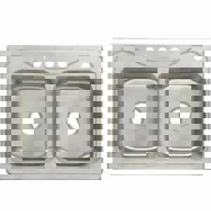 SS SOUTHAVEN 33X22X8.5 DBL BASIN